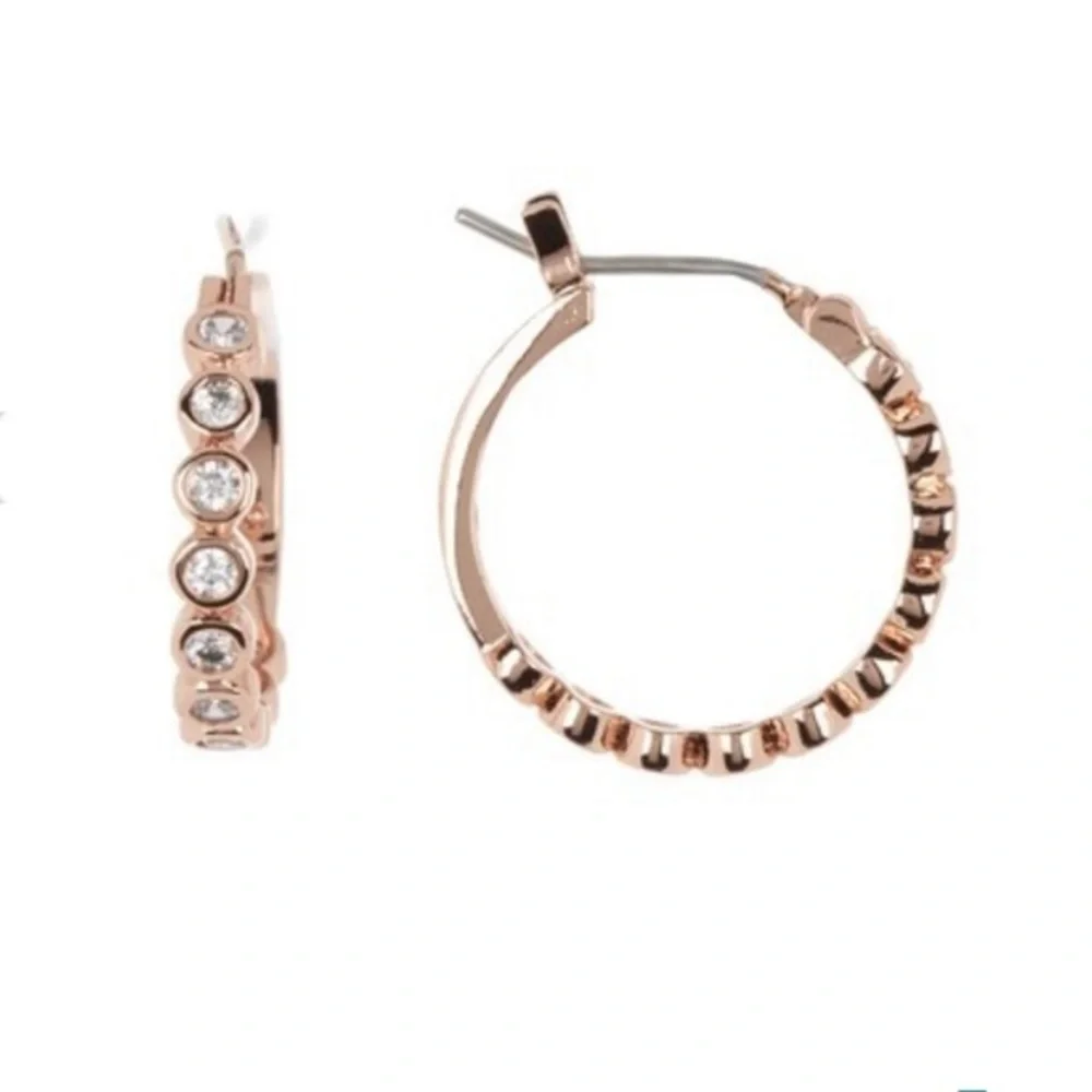 Kate Spade ♠️ New York bezel huggie hoop earrings